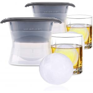 Silicone Freezer Press Sphere Ice Ball Maker Mold Large Round For Whisky Scotch Cocktail Drinks Ice Balls