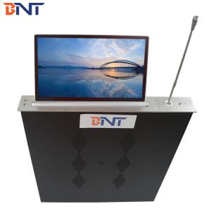 LCD monitor lifting conference system with retractable monitor and discussion mirophone