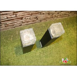China Iron Ice Bollard Square Solar Outside Lights / Solar Powered Decking Lights supplier