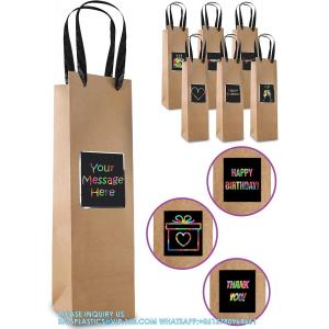 Wine Gift Bags - Wine Gift Bag With Scratch Paper Panel For Personalized Messages - Wine Bags For Wine Bottles Gifts