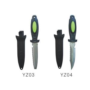 China Military durable diving knife dive knife with rubber supplier