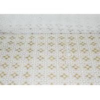 China DTM French Guipure Corded Lace Fabric , 100 Polyester Chemical Lace on sale