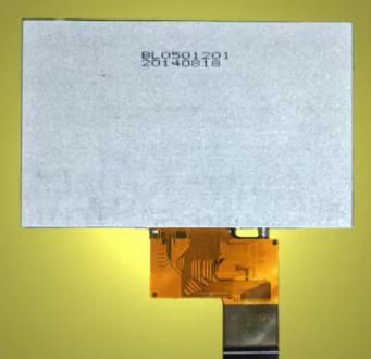 5.0インチ TFT LCDディスプレイ 800 * 480 タッチスクリーン RGBインターフェース 高輝度