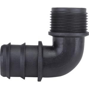 Black Male Irrigation Tubing Connectors Irrigation Elbow Fittings  Dn1'' X 1/2''