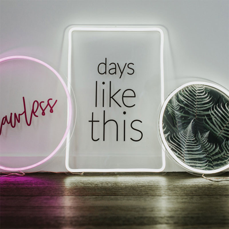 Nordic Style LED Acrylic Decorative Lamp Board Studio Decorative lights Message Board Neon Signs