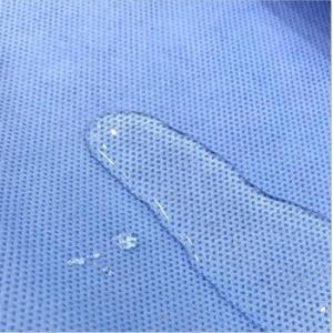 Surgical Gown Making Material Sms Smms Smmms Nonwoven Fabric Blue Operation Coat