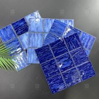 China Blue Swimming Pool Mosaic Tile Square Shaped Kitchen Bathroom Floor Wall Tiles on sale