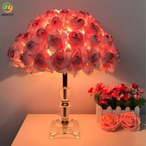 China L33 X H42CM Rose Table Lamp For Wedding Bedroom Bedside supplier