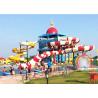 Combined Spiral Tube Water Slide Water Fun Amusement Park Fiberglass Ground