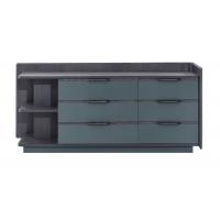 Side storage cabinet for big chest drawer with display shelves by Oak wood CASA in dark painting made from China factory
