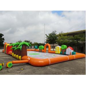 Commercial Outdoor Inflatable Sport Game Inflatable Simulated City Road Inflatable Race Track Air Tumble Track