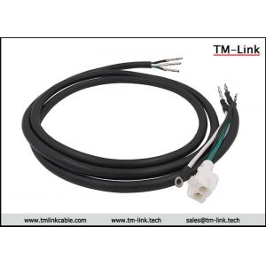 China HXT63080 2P 16AWG male to terminals Black PVC Jacket power cable assemblies supplier
