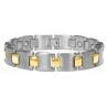 Fashion titanium bracelet with magnet,negative ion, far infrared and germanium