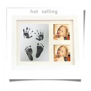 newborn handprint сувенира 2016 младенца самые лучшие продавая и штемпельная подушка набора рамки следа ноги