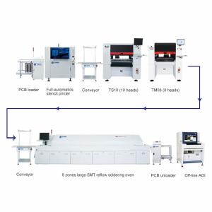 China Large-Scale SMT Production Line 10-Head Pick and Place for PCB Assembly in Electronics Industry wholesale