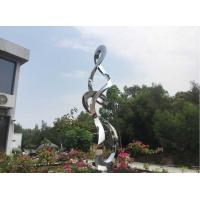 China Contemporary Polished Stainless Steel Sculpture Abstract Small Garden Statues on sale