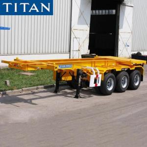 Tri Axle Sliding Skeletal Trailer 20 ft Container Chassis for Sale