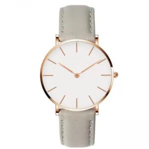 China Japanese Quartz Movement Ladies Leather Watch 20mm Leather Strap Watch supplier