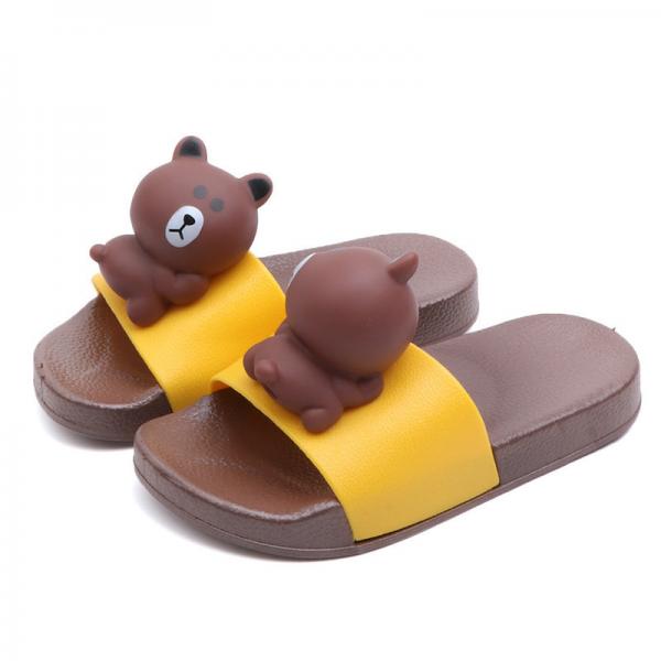 Cute Kids Non Slip Slippers Cartoon Bath Slippers OEM / ODM Accepted