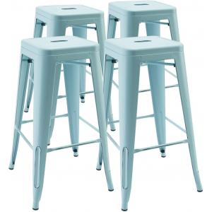 High Metal Stool Backless Industrial Bar Stools , Restaurant Stacking Chairs Indoor Outdoor