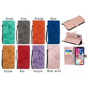 Embossing 3D Butterfly Leather Bracket Stand Wallet Case with slots for iPhone