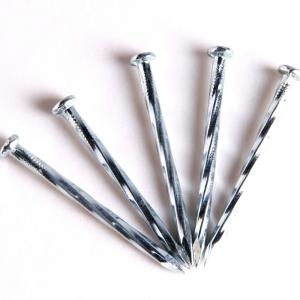 Length 15mm Concrete Nails Grooved Shank 45# 55# Steel Material