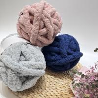 China Chunky Chenille Puffy Wool Yarn For Arm Knitting Blanket 250gram/ROLL 25meters 8OZ on sale