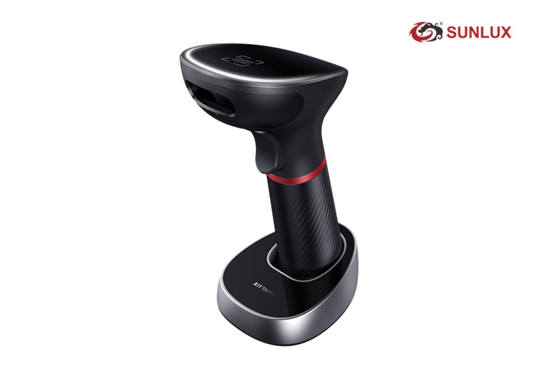 640 × 480 Pixels Bluetooth Laser Barcode Scanner / Vertical Charging Scanner