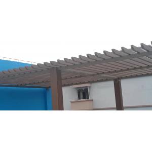 UV Resistance Aluminum WPC Pergola 3M Modern Wood Pergola Moisture Proof