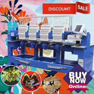 HOLiAUMA embroidery machine china best cap t-shirt flat 4 heads embroidery machine like swf embroidery machine with 1200