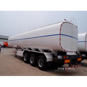 China 3 axles 36000 liters fuel tanker semi trailer with four company compartment tank trailer  for sale supplier