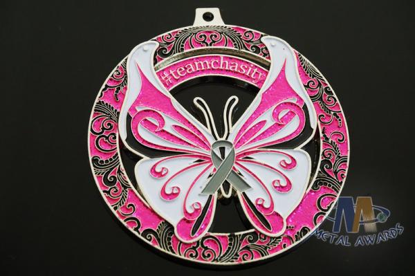 Sports Marathon Running School Metal Award Medals , Custom Design Zinc Alloy Or
