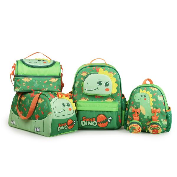 China Niños personalizables 4 en 1 Mochila escolar personalizada Conjunto Bolsa de almuerzo Bolsa deportiva para estudiante wholesale