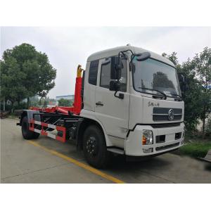Dongfeng Hook Lift Garbage Truck , 12 Tons 12cbm Roll Off Container Garbage Truck