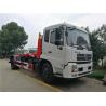 Dongfeng Hook Lift Garbage Truck , 12 Tons 12cbm Roll Off Container Garbage