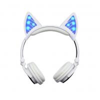 Cat Ear Foldable Wireless Bluetooth Earphone LED Glowing Mic For IPhone Samsung Laptop PC