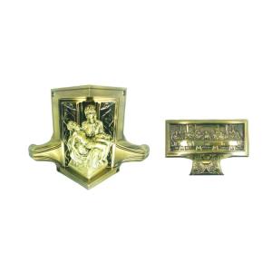 China Bronze color new design coffin corner 28# in electronic plating and antique brass color supplier