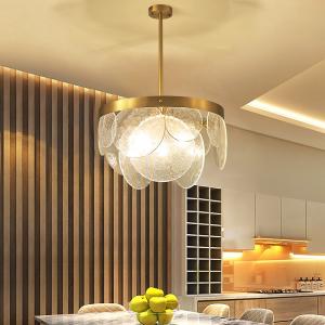 Electroplated Gold Frosted White Glass Pendant Lamps Thickened Lamp Body