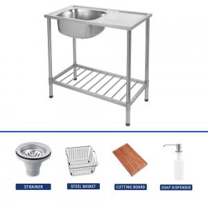 Stainless Steel SS Single Bowl Kitchen Sink For OEM Specifications