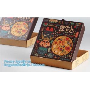 China Cheap White Kraft Paper Pizza Packing Box,Customized Color printed white card paper pizza boxes,rectangular pizza boxes supplier