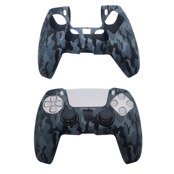 Silicone Protective Cover Water-Transfer Print Camouflage Pattern Design For PS5 Dualsense