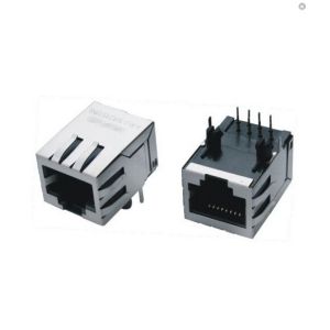 China 21.3mm 1X1 choisissent le port RJ45 Jack modulaire protégé sans transformateur supplier