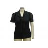 Buy cheap Front Neck With Decorative Tape Short Sleeves Causal Softwear Shirt For Middle Age Ladies from wholesalers