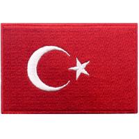 China Durable Custom Velcro Turkey Flag Patch Iron On Patches South Africa on sale