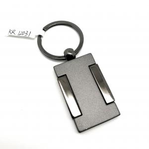 MOQ 500 Black Gun color Metal Keychain Holder with Customized Logo for