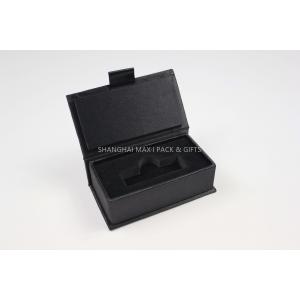 China Small Black Fabric Gift Box With Lid  Luxury Usb Packaging High Gloss Finished Name Brande supplier