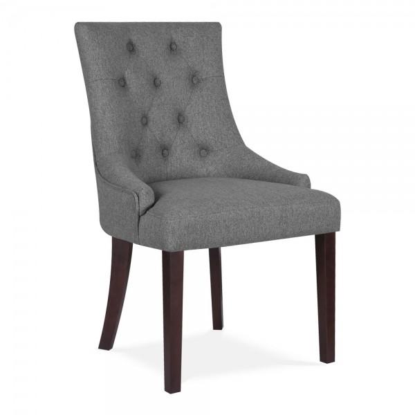 Classic design of fabric upholstered dining chair used for hotel rooms