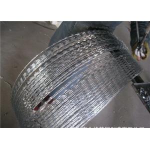 China Rusty  Concertina Stainless Steel Security Barbed Wire  Ribbon   , CBT-65 Razor Barbed Tape supplier