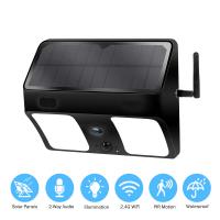 China Outdoor Wireless IP Camera 1080P WiFi Wide-Angle Solar Battery Wall Light Ip66 for sale