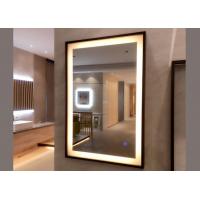 China Size Customized Oak Framed Wall Mirrors , Framed Bathroom Vanity Mirrors on sale